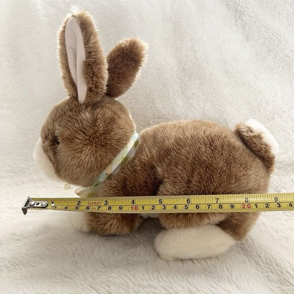 Ty Classic Easter Bunny Rabbit Plush Stuffed Animal 11" Brown Green Ribbon 2007 - Picture 4 of 4